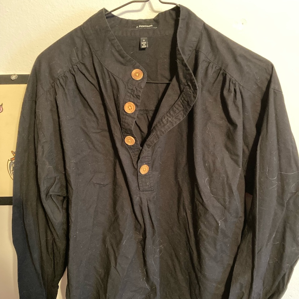 J Peterman Blank monk style shirt